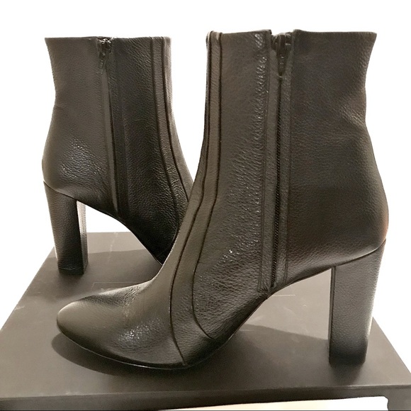 Veronica Beard Marla Tumbled Leather Ankle Boots Black Size 10 - Picture 2 of 10